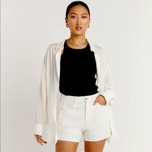 DISSH DENIM WHITE BEACH SHORTS